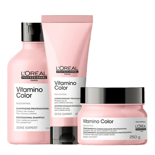  Kit Loreal Vitamino Color Resveratrol Shampoo+cond+mascara