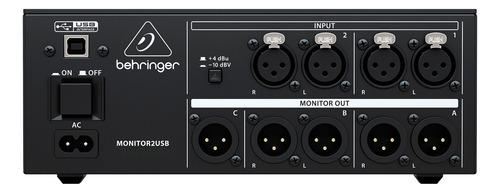 Behringer Monitor2usb Controlador Monitor Interfaz Audio Color Negro