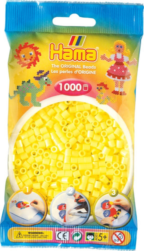 Hama Beads Midi Perler 1000 Unid. Color Amarillo Pastel