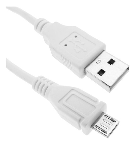 Imagen 2 de 3 de Cable Cargador Micro Usb 3m Reforzado Blanco Ade Ramos