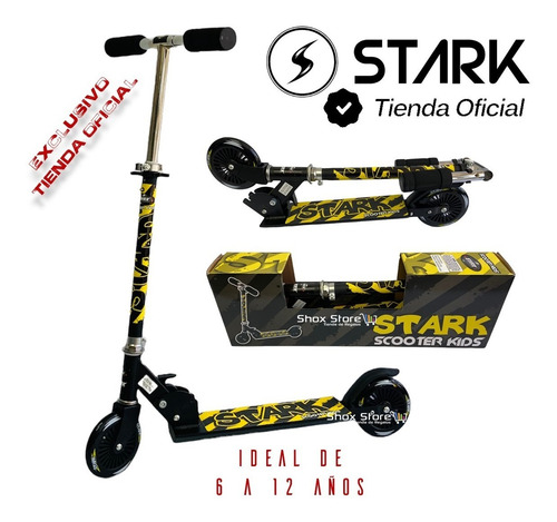 Imagen 3 de 7 de Monopatín 2 Ruedas Stark Aluminio Regulable Reforzado Abec9