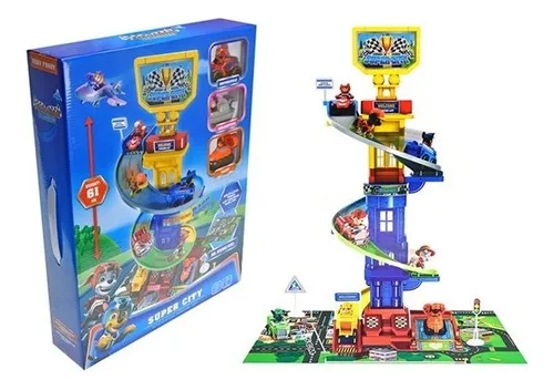 Paw Patrol Torre Pista Patrulla Canina Parking Playset Autos