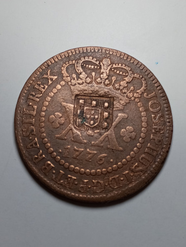 Moeda De Xx Reis 1776, Colônia, Cobre, Excelente Estado (Usado)