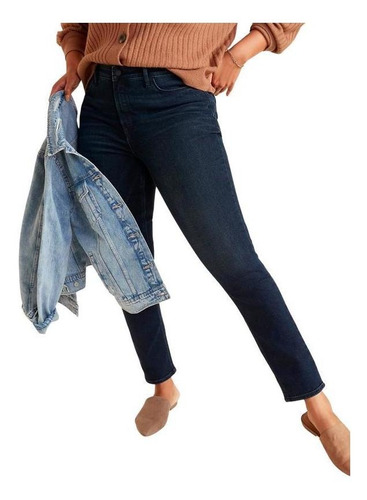 Jeans Alto Old Navy Mujer Super Skinny Rockstar Tiro Azul