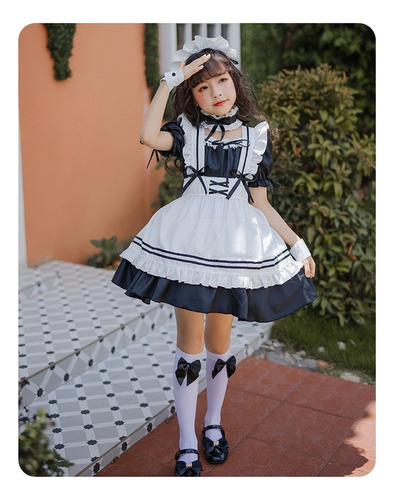 Linda Ropa Infantil Alice Maid De Loli Niños Disfraz Cosplay