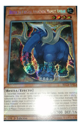 Bestia Cristal Avanzada Mamut Ámbar Yu-gi-oh! Original Konam