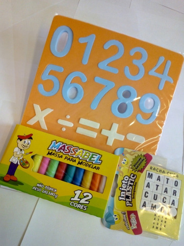 Kit De Brinquedos Educativos Números Letras+massa De Modelar