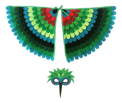 Conjunto De Capa Con Alas De Pájaros Y Animales Estilo C