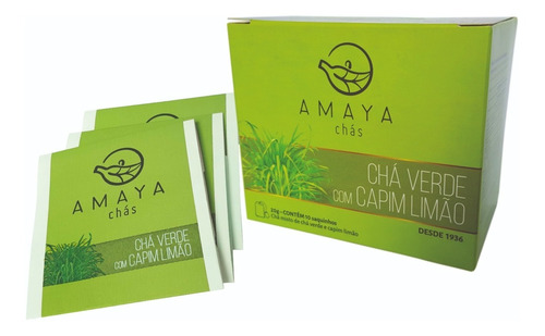 Chá Verde Com Capim Limão Amaya Sachê 10 X 2g (20g)