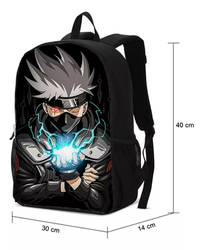 Mochila Escolar Infantil De Costas Desenho Naruto 34cm