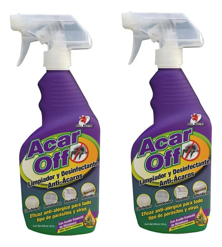Limpiador Y Desinfectante Anti Ácaros Acar Off  2 Piezas