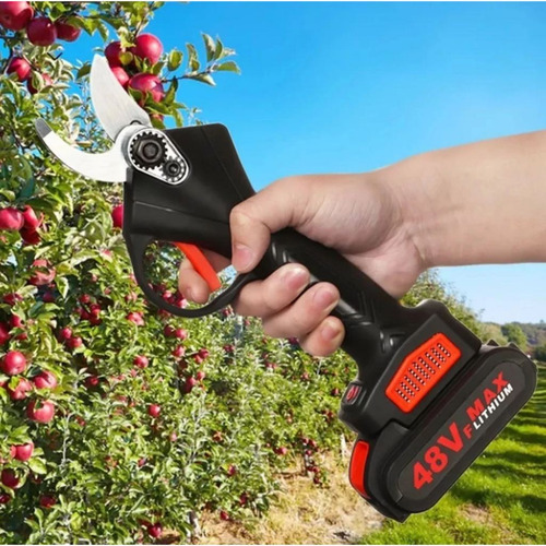 Tesoura Elétrica De Poda 48v Sem Fio Com 2 Baterias Kit