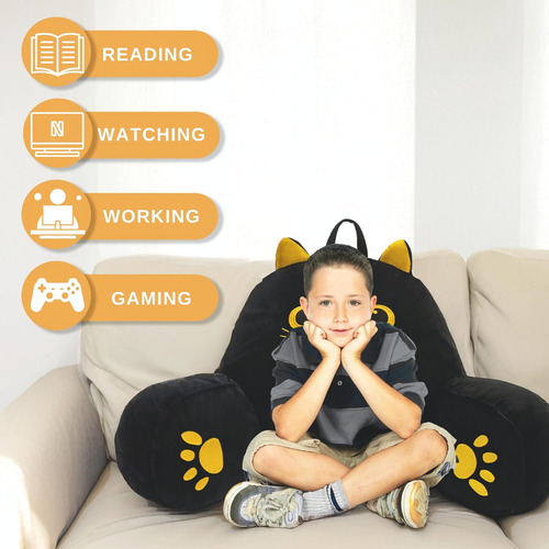 Qcats Almohada De Lectura Con Respaldo Y Soporte Para Brazos