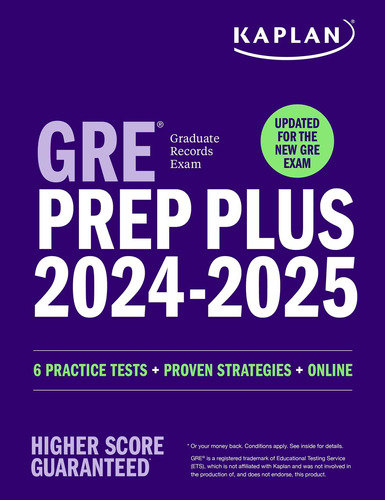 Book : Gre Prep Plus 2024-2025 - Updated For The New Gre 6.