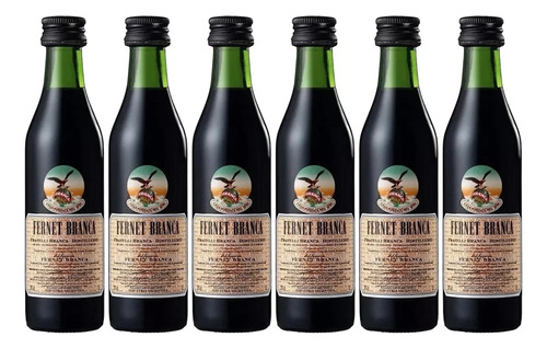 Fernet Branca Miniatura 50ml X6 Unidades - Ayres Cuyanos -