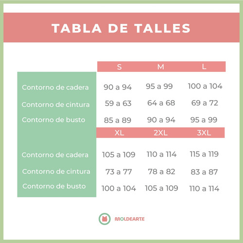Moldearte Moldería Digital - Chaleco Largo - A4 - 6 Talles