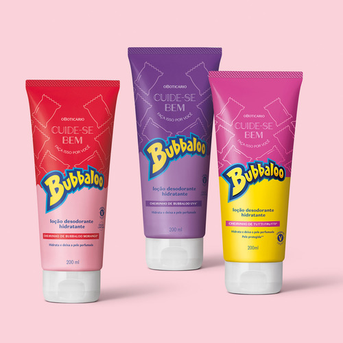 O Boticario Cuide-se Bem Bubbaloo Loção Hidra Morango 200ml Morango