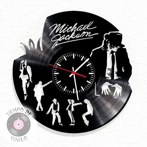 Reloj De Pared Elaborado En Disco Lp Michael Jackson Ref.02