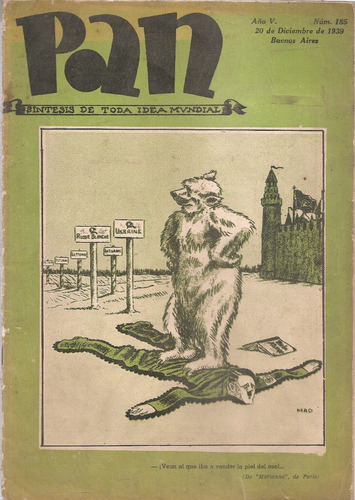 Revista Pan Nº 185 Sintesis De Toda Idea Mundial Bs As 1939