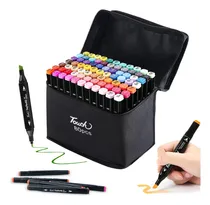 Comprar 80 Colores Marcadores Doble Punta Pincel Plumon Touch Ohuhu