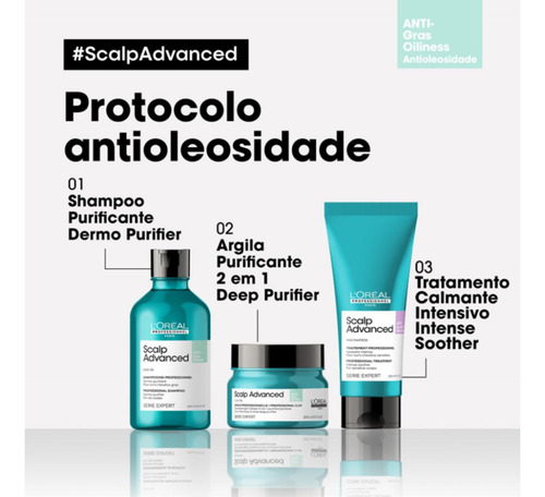 Shampoo Loreal Scalp Advanced Anti-gras Anti Oleosidade 300m