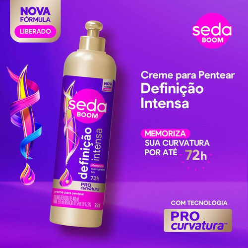 Creme Para Pentear Seda Boom Definição Intensa 350ml