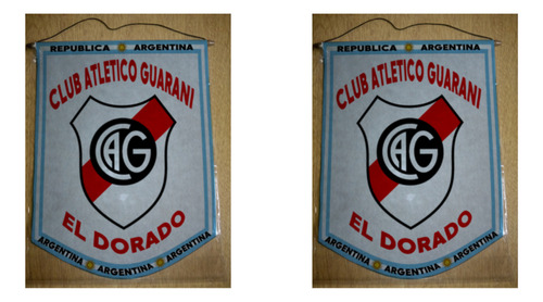 Banderin Mediano 27cm Guarani El Dorado Misiones