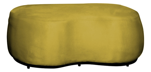 Puff Decorativo Beatriz Orgânico Crm Veludo Terracota Cor Veludo Amarelo