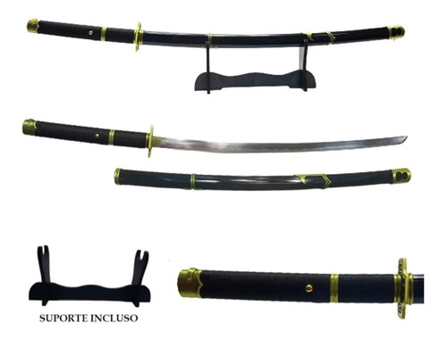 Imagem 5 de 7 de Espada Katana Anime One Piece Zoro Meitou Shusui Cosplay Aço