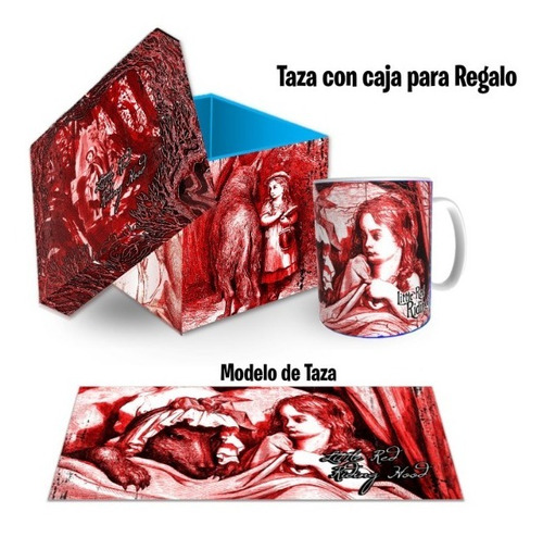 Taza Con Caja Para Regalo, Modelo, Caperucita Roja