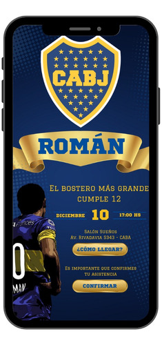 Invitacion Digital Interactiva Boca Juniors River Futbol