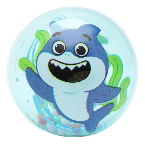 Toyland® Pack Of 3 Baby Shark 8cm Light Up & Shake Balls - B
