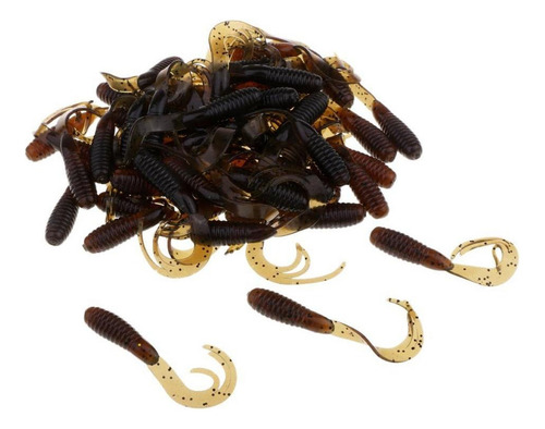 50 Unids Señuelo Cola Rizado Shad Cebo Carnada Grum Jig