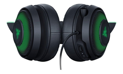 Imagen 4 de 10 de Auriculares gamer Razer Kraken Kitty negro con luz rgb LED
