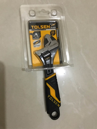 Llave Ajustable Mango Plastico 150 Mm 6 PuLG Tolsen 15308