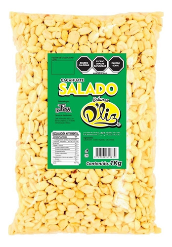 Cacahuate Botanas D'liz Fritura Salado Frito Sabor Salado 1 Kg