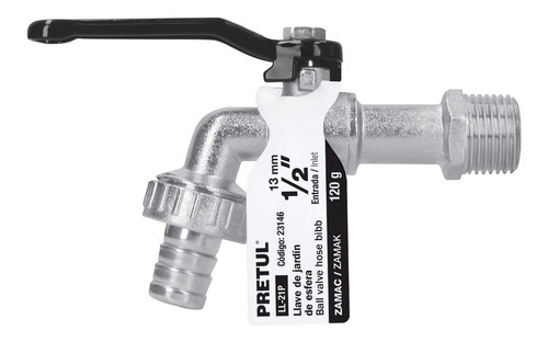 Llave De Esfera 1/2  De Zinc Pretul 23146