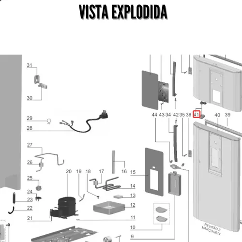 Fixador Puxador Porta Geladeira Electrolux Dfi80 Df80 Dfn52