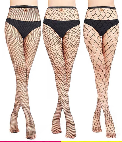 Medias Panty Sexy Piernas Moda Mujer Malla Lenceria 