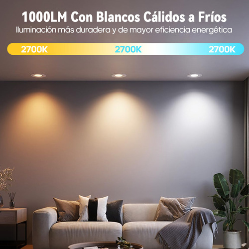Goodea Lamparas Luz De Techo Foco Led Inteligente Bluetooth Rgb 2pc Estructura Blanco Frío lampara rgb,inteligente, lamparas de techo, iluminacion, lamparas para interiores, led rgb,faroles para ext