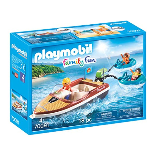 Playmobil Lancha Rápida Con Tube Riders Playset