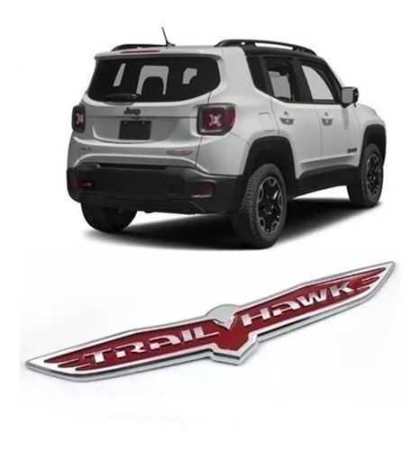 Letreiro Emblema Trailhawk Renegade Traseiro Cromado