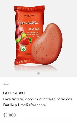 Pack 2 Jabones Barra Exfoliante Frutilla Y Lima Refrescante