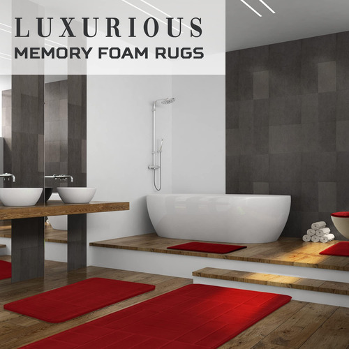 Alfombras De Baño Effiliv De 5 Piezas - Mats De Espuma De Me