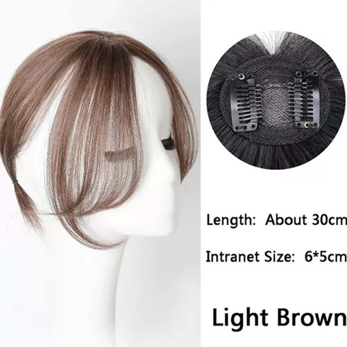 Ll Peluca Francesa Natural, Con Flecos, Pelo En Forma Topo