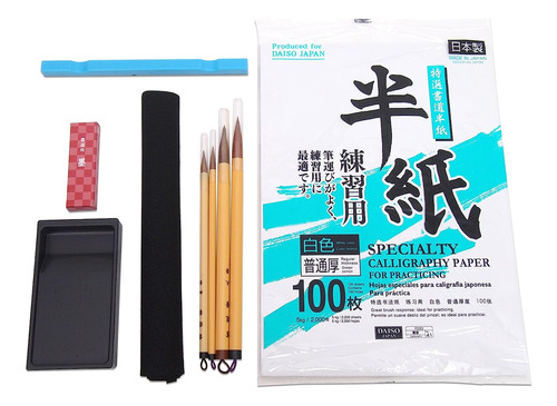 Japonés Shodo Sumi Calligraphy 7 Pcs Art Set Importaci...