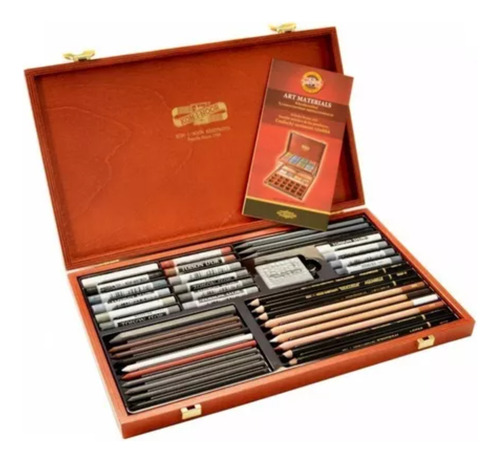 Set De Arte Pastel Grafito Koh-i-noor Gioconda Madera 8895