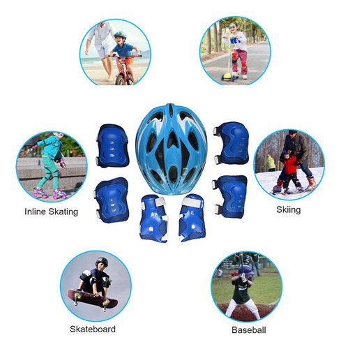 S Casco Y Rodilleras Para Niños, Protector Deportivo Para