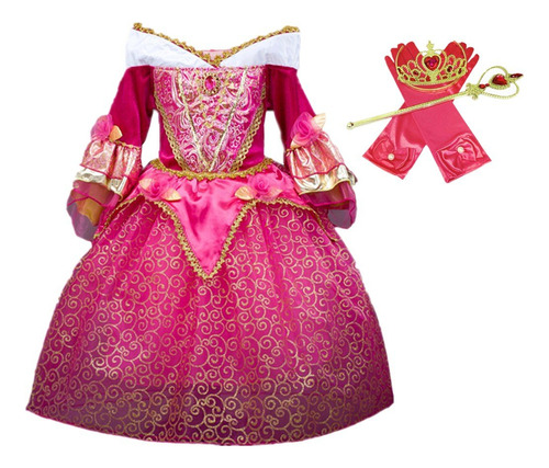 Dh Bella Durmiente Princesa Aurora Vestido De Disfraz Para N