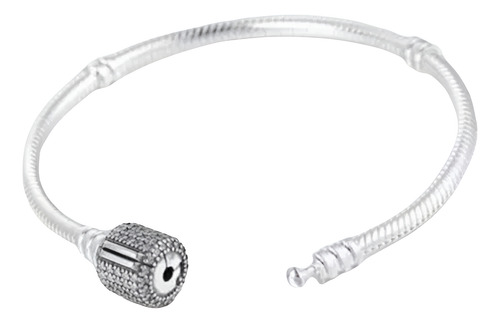 Pulseira Prata S925 Fecho Tambor Cravejado